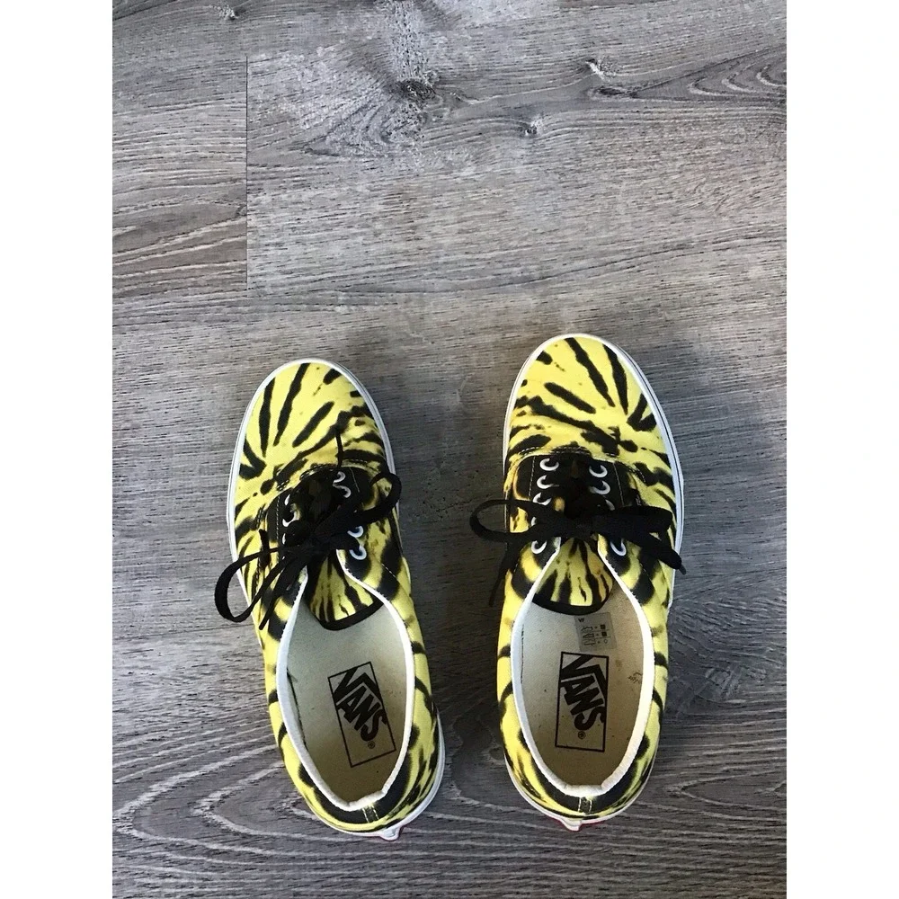 Vans Era Tie Dye Blazing Yellow Low Top Skate Shoes size Mens 7.5 Womens 9 Shoes